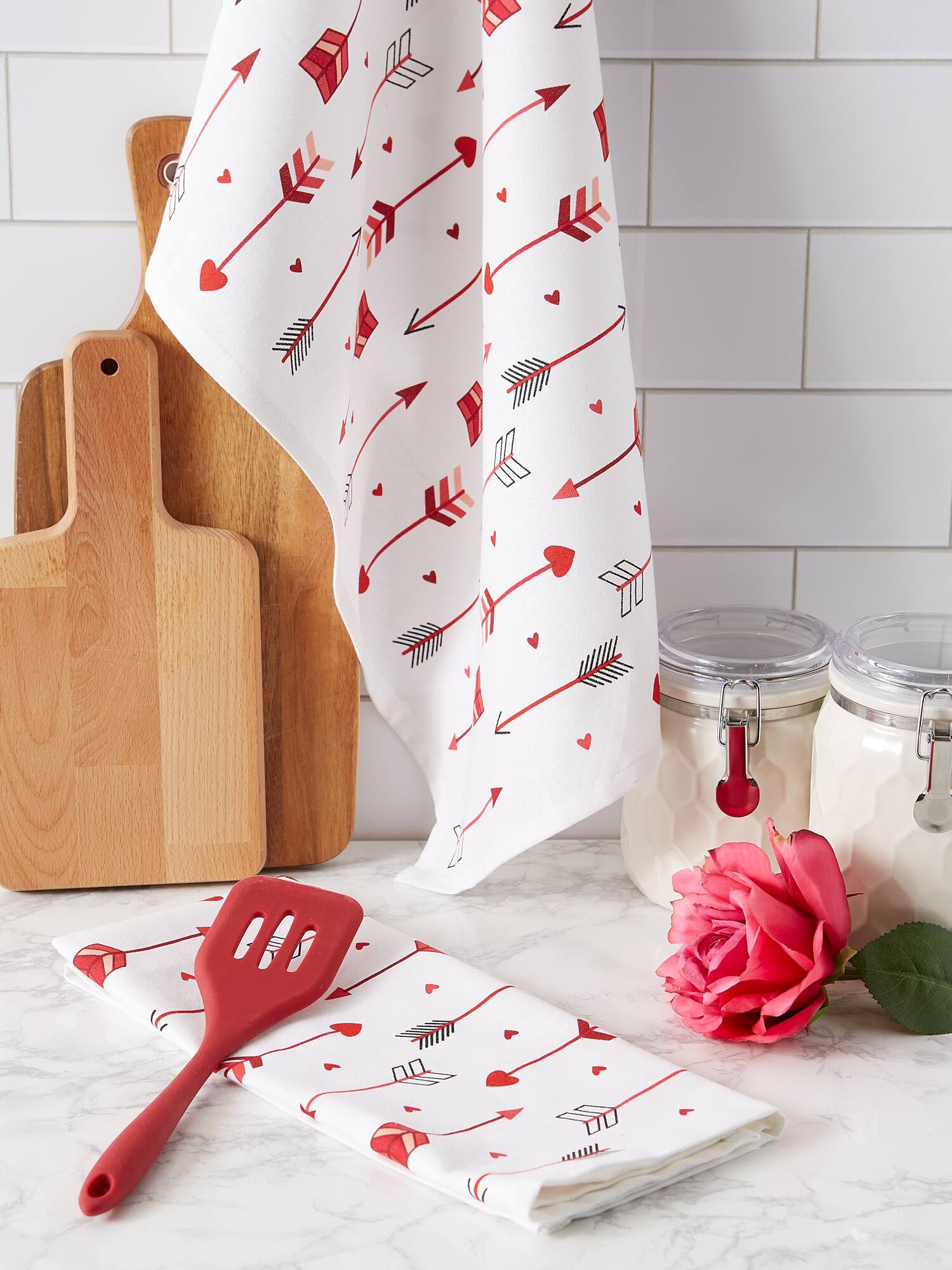 DII® Arrow Collage Printed Dishtowels, 2ct.